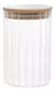 Porta Mantimento de Vidro Borossilicato com Tampa de Bambu 510ml