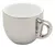 Conjunto 6 Xícaras de Café de Porcelana com Pires e Suporte Versa Prata/Branco - 90ml - loja online