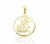 PINGENTE SÃO JORGE REDONDO VAZADO P (2,5cmX2,2cm) BANHO OURO 24 K