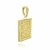 PNGENTE PLACA CIFRÃO CRAVEJADA (2,8CMX2CM) BANHO OURO 24 K - Crew Joias