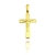 Pingente Crucifixo c/ Cristo em Relevo (2,8cmX1,7cm) (Banho Ouro 24k)