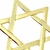 Pingente Estrela de Davi Vazada (2,6cmX2,1cm) (Banho Ouro 24k) - Crew Joias