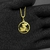 PINGENTE SÃO JORGE REDONDO VAZADO P (2,5cmX2,2cm) BANHO OURO 24 K - Crew Joias