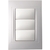 WDA107801 - TAPA 3 MODULOS BLANCA BASE -