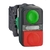 XB5AW73731B5 - Pulsador Doble Verde Rasante/Rojo Saliente, luminoso, plástico, 1NA+1NC, led 24VAC/DC - Schneider Electric