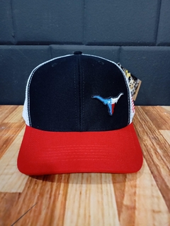 Boné Lançamento ForTexas preto/vermelho/branco