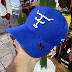 Bone texas farm azul royal logo bordado - comprar online