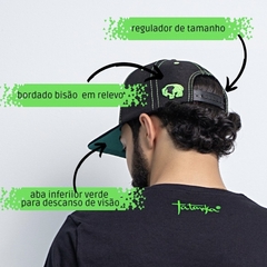 Boné TATANKA preto/linha verde neon Lançamento na internet