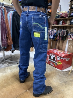 Calça carpinteira 100% algodão bolso bordado - comprar online