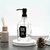 DISPENSER PARA JABON DE VIDRIO ESTAMPADO