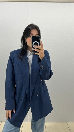 BLAZER TRANSPASSADO AZUL MARINHO - M - comprar online