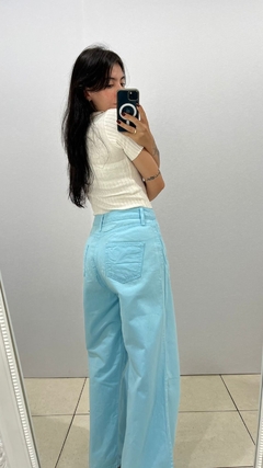 CALÇA WIDE LEG AZUL - 42 na internet