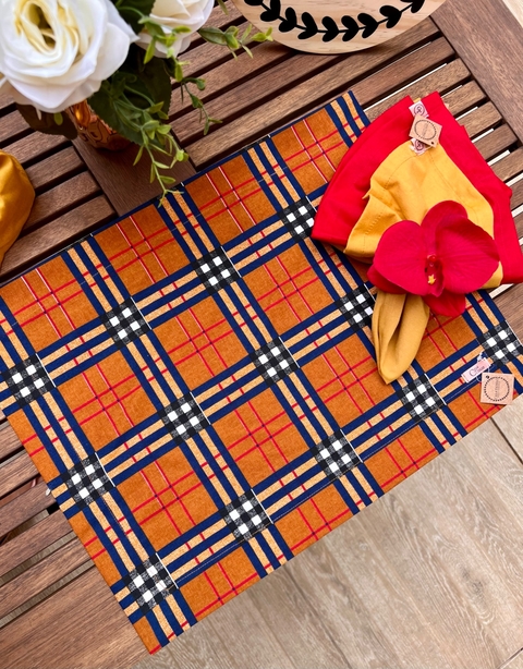 Jogo Americano Xadrez Caramelo