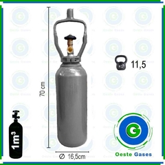 Tubo Cilindro 1 M3 c/tulipa de hierro incluída - Oeste Gases