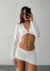 MINI FRUNCE LATERAL BLANCA - comprar online
