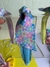 Tiara jeans Floral - Cora Laços e Cia
