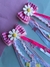 Par Laço Junino Na Presilha Tassel Flor - Cora Laços e Cia