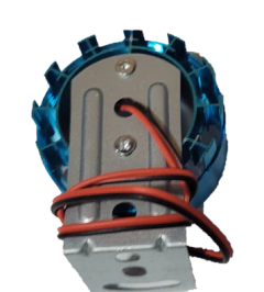 0804449 FARO MOTO 9 LED CARCAZA AZUL FIJO + ESTROBO 12V DIAMETRO 53MM en internet