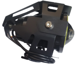 0829306 FARO DE LED PARA MOTOCICLETA, U7. (GRANDE) , ARILLO DE COB BLANCO, 10W , CON ESTROBO - Autopartes electricas RAGA