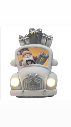 Carro Natalino Cerâmica Led 21cm