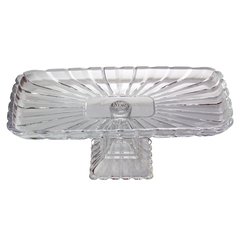 Prato/Bolo Cristal de Chumbo 36,6cm x 17cm x 14cm Lyor