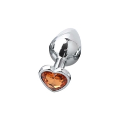 PLUG ANAL DE AÇO COM CRISTAL FORMATO CORAÇÃO TAMANHO G SEXY IMPORT - comprar online