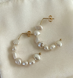 Par de argolas Lua P Ouro 18k - comprar online