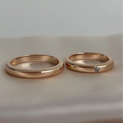 Par de Alianças La Tour Diamant Rosé Rosilyn - comprar online