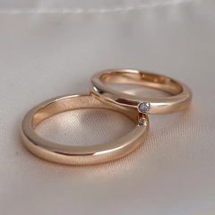 Par de Alianças La Tour Diamant Rosé Rosilyn na internet