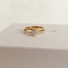Anel Solitário l'amour à Paris Diamante - Carolla