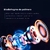 Fones de Ouvido Auricular Bluetooth Wireless Touch Luz RGB