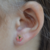 Brinco Infantil Borboleta Rosa Banhado em Ouro