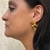 Brinco Chapa Dobrada Banhado em Ouro 18k - comprar online