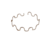 Chocker Ondas Aro Aberto Banhado em Ouro 18k