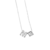 Colar com Pingentes Letras e Pedra Zircônia em Prata 925 - comprar online