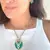 Colar Luxo com Pingente Coração Pedra Fusion com Anjo Cravejado Banhado Ouro 18K - Zu Strazzer Semijoias