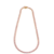 Colar Riviera Três Pontas Zircônia Rosa Corações Banhado em Ouro 18k