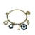 Bracelete Liso com 7 Pingentes de Proteção Banhado em Ouro 18K - comprar online