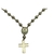 Colar de Bolas com Pingente Cruz Banhado em Ouro 18K - comprar online