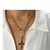 Colar de Bolas com Pingente Cruz Banhado em Ouro 18K - Zu Strazzer Semijoias