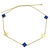 Colar Trevo Azul com Banho Ouro 18K - comprar online