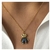 Colar Pingente Filho Menino Cravejado Zircônia Banhado em Ouro 18K