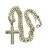 Colar Pingente Crucifixo com Bordas Redondas Zircônia Cristal Banhado em Ouro 18K na internet