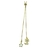 Colar Gravata com Pingentes Gato e Estrela Banhado em Ouro 18K - comprar online