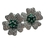 Conjunto Luxo Chocker e Brincos Cravejada de Zircõnia Cristal com Flor Central Banhado em Ródio na internet