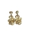 Conjunto Colar, Brincos e Bracelete Entrelaçado Cravejado com Zircônia Cristal Banhado em Ouro 18k - loja online