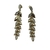 Conjunto Chocker, Colar, Pulseira e Brincos e Anel Folhagem Dourada Banhado em Ouro 18K - loja online