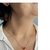 Conjunto Colar e Brinco Coração Vermelho Banhado em Ouro 18k - loja online