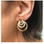 Brinco Meia Ear cuff Trançado com Zircônias Cristal Banhado em Ouro 18K na internet