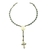 Pulseira Terço com Mini Pérolas e Cruz Banhado em Ouro 18K - comprar online